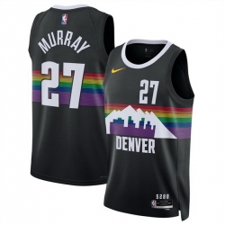 Men Denver Nuggets 27 Jamal Murray Black 2025 26 City Edition Stitched Basketball Jersey
