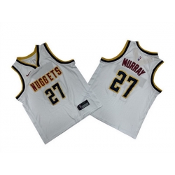 Youth Denver Nuggets 27 Jamal Murray White Stitched Basketball Jersey