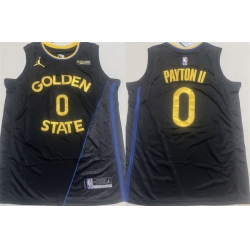 Men Golden State Warriors 0 Gary Payton II Black 2024 25 Statement Edition Stitched Basketball Jersey