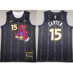 Men Toronto Raptors 15 Vince Carter Black 2025 Stitched Basketball Jersey