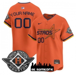 Men Women Youth Houston Astros Active Player Custom Orange 2025 City Connect Limited Stitched Baseball Jerseys