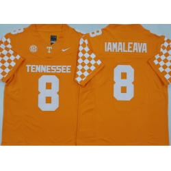 Men Tennessee Volunteers #8 Nico Iamaleava Orange Stitched NCAA Jersey