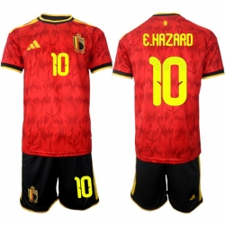 Belgium 2026 FIFA World Cup Soccer Jersey Red #10 E.HAZARD