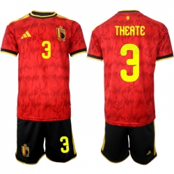 Belgium 2026 FIFA World Cup Soccer Jersey Red #3 THEATE