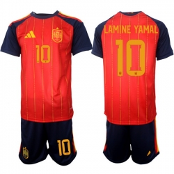 Spain 2026 FIFA World Cup Soccer Jersey Red #10 LAMINE YAMAL