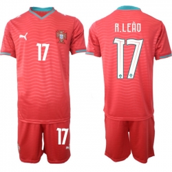Portugal 2026 FIFA World Cup Soccer Jersey Red #17 R.LEAO