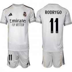 Men Real Madrid 2026 Soccer Jerseys White #11 RODRYGO (2)