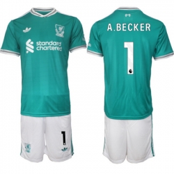 Men Liverpool 2026 Soccer Jerseys Teal #1 A.BECKER