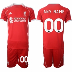 Men Liverpool Custom 2025 Red Home Soccer Jersey Suit