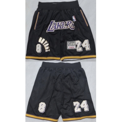Men Los Angeles Lakers 23 LeBron James Black 2025 Shorts  