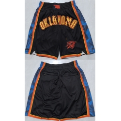Men Oklahoma City Thunder Black Shorts  