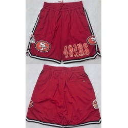 Men San Francisco 49ers Red Shorts