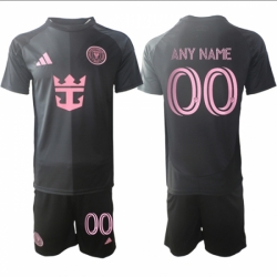 Men Inter Miami CF Custom 2025 Black Away Soccer Jersey Suit