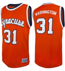 Syracuse Orange Pearl Washington #31 Orange Throwback Jersey