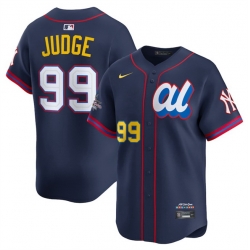 Men American League 99 Aaron Judge Navy 2025 All Star Edition Limited Stitched Baseball Jersey