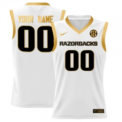 Men Women Youth Arkansas Razorbacks College Vapor Premier Limited Custom Jersey All Stitched White Gold