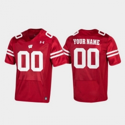Men Women Youth Toddler Wisconsin Badgers Custom 00 Red Replica Football Jersey