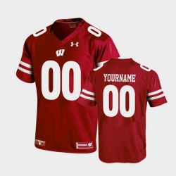 Men Women Youth Toddler Wisconsin Badgers Custom Replica Red Football Jersey