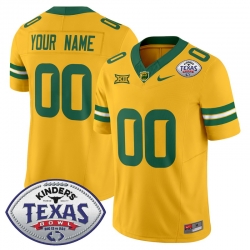 Men Women Youth Baylor Bears 2024 Texas Bowl Vapor Limited Custom Jersey All Stitched Gold