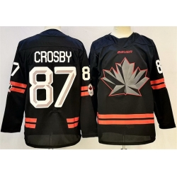 Men Canada Hockey 87 Sidney Crosby Black Stitched Jersey
