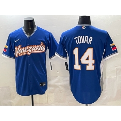 Men Venezuela Baseball  14 Ezequiel Tovar Royal 2026 World Baseball Classic Road Stadium Stitched Jersey
