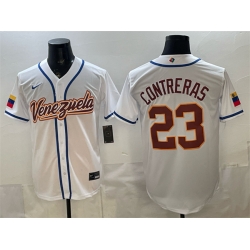Men Venezuela Baseball  William Contreras White 2026 World Baseball Classic Home Stadium Stitched Jersey
