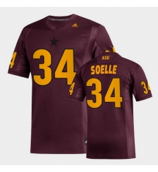 Men Arizona State Sun Devils Kyle Soelle Replica Maroon Football Jersey Men Arizona State Sun Devils Kyle Soelle Replica Maroon Football Jersey