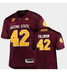 Men Arizona State Sun Devils Pat Tillman 42 Maroon Game Special Premier Jersey Men Arizona State Sun Devils Pat Tillman 42 Maroon Game Special Premier Jersey