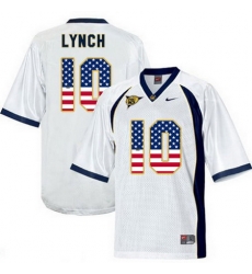 California Golden Bears 10 Marshawn Lynch White USA Flag College Football Jersey California Golden Bears 10 Marshawn Lynch White USA Flag College Football Jersey
