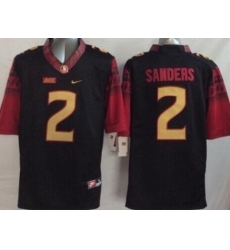 Florida State Seminoles (FSU) #2 Deion Sanders Black Stitched NCAA Limited Jersey Florida State Seminoles (FSU) #2 Deion Sanders Black Stitched NCAA Limited Jersey