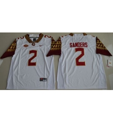 Seminoles #2 Deion Sanders White Limited Stitched NCAA Limited Jersey Seminoles #2 Deion Sanders White Limited Stitched NCAA Limited Jersey