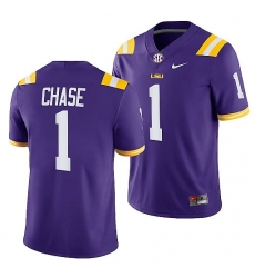 Lsu Tigers Ja'Marr Chase Purple College Football Men Jersey Lsu Tigers Ja'Marr Chase Purple College Football Men Jersey