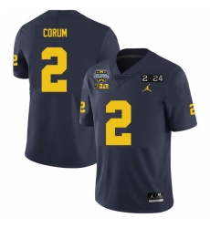 Men Michigan Wolverines Blake Corum #2 Navy High School F U S E Stitched 2024 National Champions Jersey Men Michigan Wolverines Blake Corum #2 Navy High School F U S E Stitched 2024 National Champions Jersey