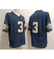 Men's Notre Dame Fighting Irish ##3 Joe Montana Blue no name Stitched Jersey Men's Notre Dame Fighting Irish ##3 Joe Montana Blue no name Stitched Jersey