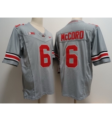 Men Nike Ohio State Buckeyes #6 Kyle McCord Gray F U S E College Football Jersey Men Nike Ohio State Buckeyes #6 Kyle McCord Gray F U S E College Football Jersey