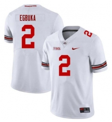 Men's Ohio State Buckeyes #2 Emeka Egbuka College Football Jersey White Men's Ohio State Buckeyes #2 Emeka Egbuka College Football Jersey White