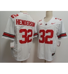 Ohio State Buckeyes #32 TreVeyon Henderson White F U S E Jersey Ohio State Buckeyes #32 TreVeyon Henderson White F U S E Jersey