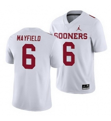 Oklahoma Sooners Baker Mayfield White Game Men'S Jersey Oklahoma Sooners Baker Mayfield White Game Men'S Jersey