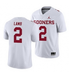Oklahoma Sooners Ceedee Lamb White Game Men'S Jersey Oklahoma Sooners Ceedee Lamb White Game Men'S Jersey