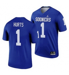 Oklahoma Sooners Jalen Hurts Blue Legend Men'S Jersey Oklahoma Sooners Jalen Hurts Blue Legend Men'S Jersey