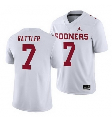 Oklahoma Sooners Spencer Rattler White Game Men'S Jersey Oklahoma Sooners Spencer Rattler White Game Men'S Jersey