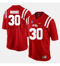 A.J. Moore Red Ole Miss Rebels Alumni Football Game Jersey A.J. Moore Red Ole Miss Rebels Alumni Football Game Jersey