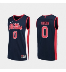 Men Ole Miss Rebels Blake Hinson Navy Replica College Basketball Jersey Men Ole Miss Rebels Blake Hinson Navy Replica College Basketball Jersey