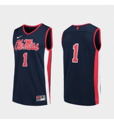 Men Ole Miss Rebels Navy Replica College Basketball Jersey Men Ole Miss Rebels Navy Replica College Basketball Jersey