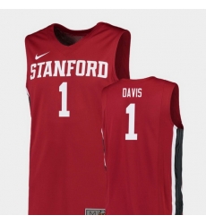 Men Stanford Cardinal Daejon Davis Red Replica College Basketball Jersey Men Stanford Cardinal Daejon Davis Red Replica College Basketball Jersey