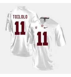 Men Stanford Cardinal Levine Toilolo College Football White Jersey Men Stanford Cardinal Levine Toilolo College Football White Jersey