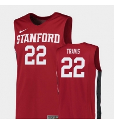 Men Stanford Cardinal Reid Travis Red Replica College Basketball Jersey