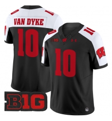 Men Youth Wisconsin Badgers 10 Tyler Van Dyke Black Alternate 2024 Vapor Limited Jersey All Stitched Men Youth Wisconsin Badgers 10 Tyler Van Dyke Black Alternate 2024 Vapor Limited Jersey All Stitched
