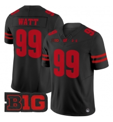 Men Youth Wisconsin Badgers 99 J J Watt Black 2024 Vapor Limited Jersey All Stitched