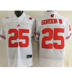 Wisconsin Badgers 25 Melvin Gordon III White College Jersey Wisconsin Badgers 25 Melvin Gordon III White College Jersey